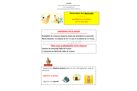 inscriptions et consignes