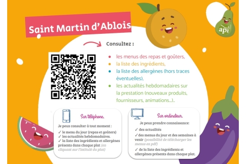 QR code Consultation des Menus